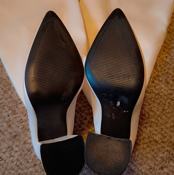 🤍 White Knee-High Block Heel Boots – Size 7 – Excellent Condition 🤍NWOT - Picture 8 of 12